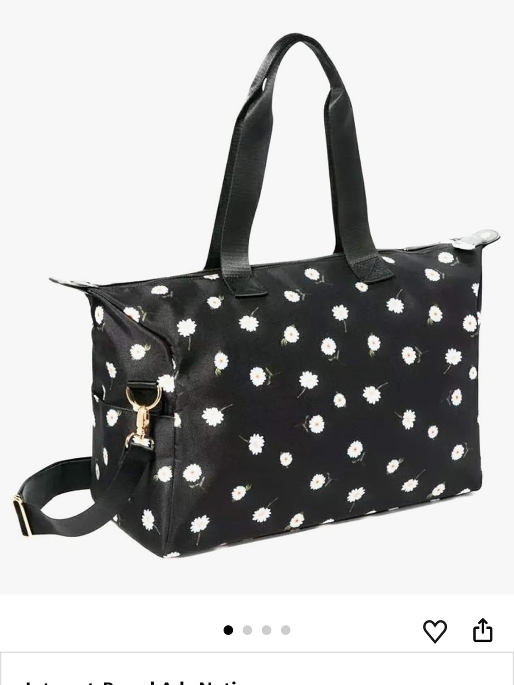 ALICE & OLIVIA BY STACEY BENDET Daisy Print Duffle Bag FabFitFun